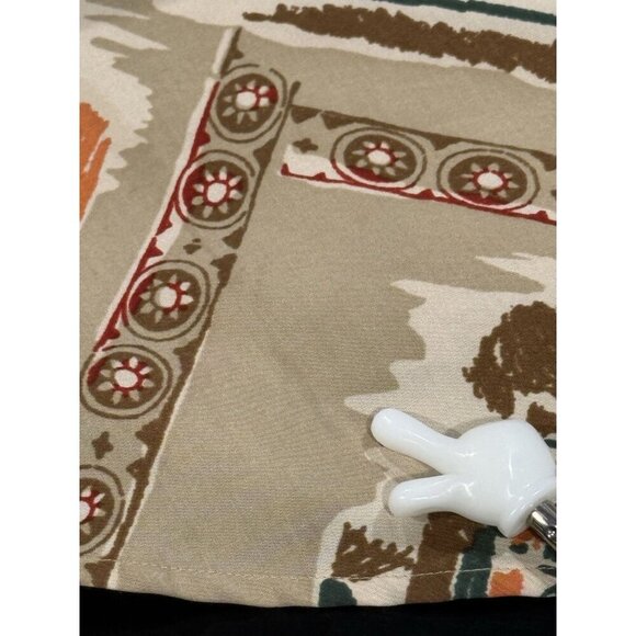 Vintage Kate Hill Size 10P Venice Italy Print Silk Blend Travel Artsy Midi Skirt - Picture 11 of 15